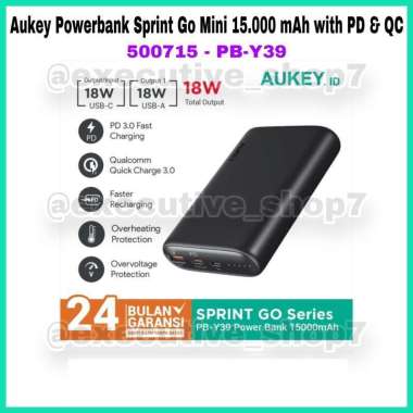 Aukey Powerbank Sprint Go Mini 15000 mAh with PD & QC - AK PB-Y39