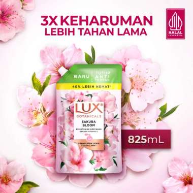 Lux Sabun Mandi Cair Pouch 825ml SAKURA BLOOM