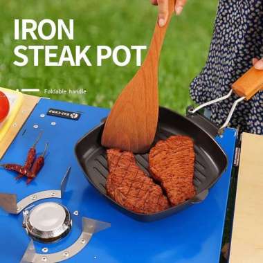 Square grill/alat grill/pan grill/wajan grill/panggangan daging/panggangan barbeque/bbq/bakar/