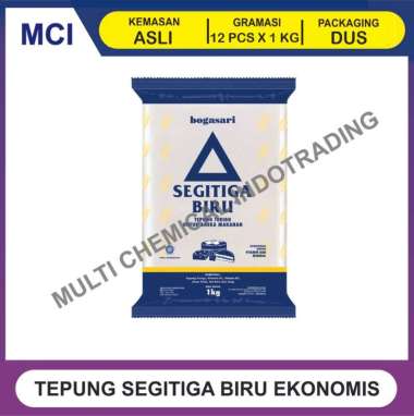 SEGITIGA BIRU EKONOMIS TERIGU 1 KG - 1 DUS 12 PCS / TEPUNG TERIGU
