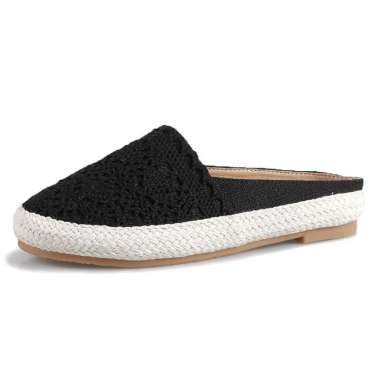 6321 Espadrilles Slip On Brokat / Flat Shoes Brokat #C1178 39 CLN-6321#BLACK