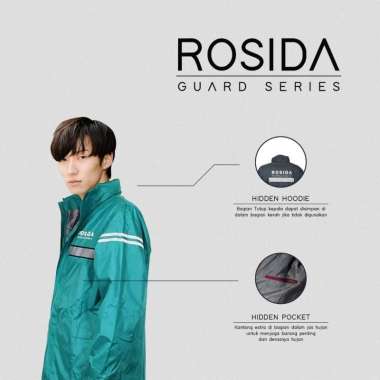 Jas Hujan Rosida Jaket Celana Dewasa Edisi Parasut Kualitas Premium R888 L Hitam