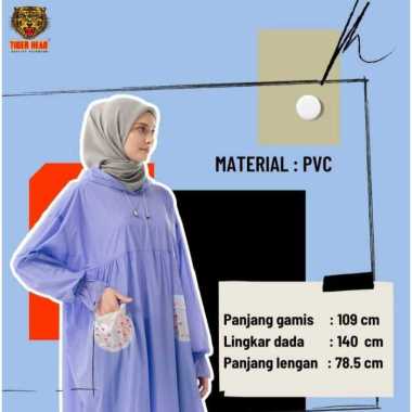 Jas Hujan Dewasa Gamis Muslimah Medira - Kode 66025 Lilac ungu