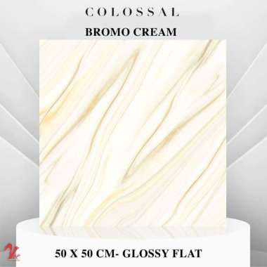 Keramik Colossal 50x50 Bromo Cream - Kilat