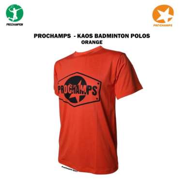 Kaos Jersey Badminton Prochamp Polos Orange