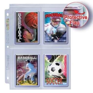 Ultra Pro 4-Pocket Toploader Secure Pages Premium Series A4 with Flap for Toploader PSA Graded Slab 