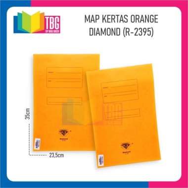 10 PCS MAP KERTAS DIAMOND / STOPMAP DOKUMEN ORANGE
