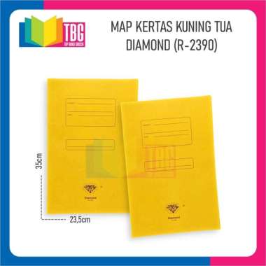 10 PCS MAP KERTAS DIAMOND / STOPMAP DOKUMEN KUNING TUA