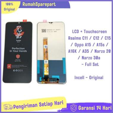 LCD Realme C11 / C12 / C15 / Oppo A15 / Narzo 20 / 30 Ori Full Set - Ori Ori Super
