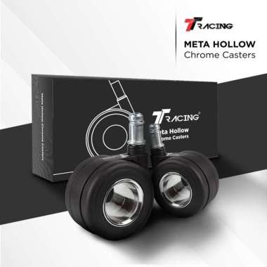 TTRacing Meta Hollow Casters Black Chrome - Set of 5