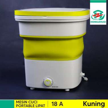 Hongzhuo Folding Mesin Cuci Port Dengan Pengering KUNING