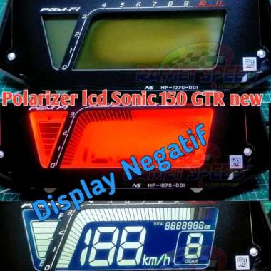 POLARIZER LCD SPEEDOMETER SONIC 150 GTR NEW - BARAYANA Set Luar dalam Negatif