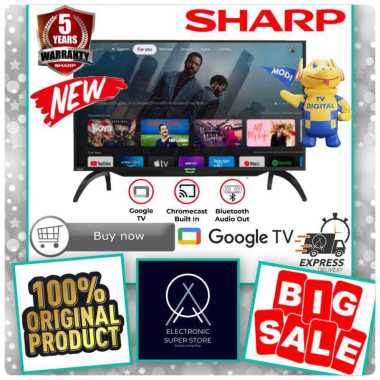 SHARP TV 2T-C42EG1I C42EG1 42EG1 TV LED 42INCH GOOGLE TV SMART TV DVB-T2 FHD LED SHARP TV + PACKING 