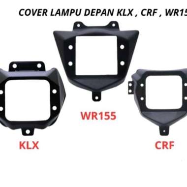 COVER LAMPU DEPAN TRAIL KLX CRF WR HEADLAMP HITAM KLX
