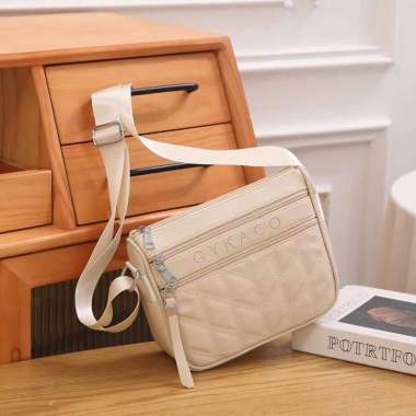 GYKACO FUMIKO - Tas Selempang Wanita - Fashion Sling bag (Import) Beige
