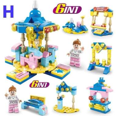 Mainan Building Block Lego Murah Meriah/ Mainan Lego 6in1 H