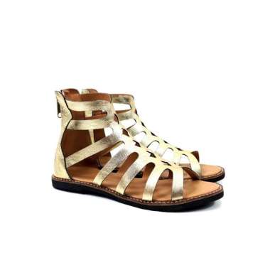 Sandal Gladiator Wanita Vincci Premium Cow Leather 40 Gold