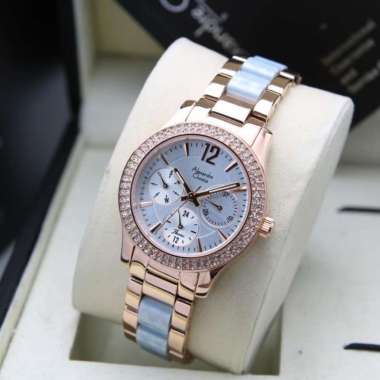 JAM TANGAN WANITA ALEXANDRE CHRISTIE AC 2932 / AC2932 ORIGINAL ROSEGOLD BLUE
