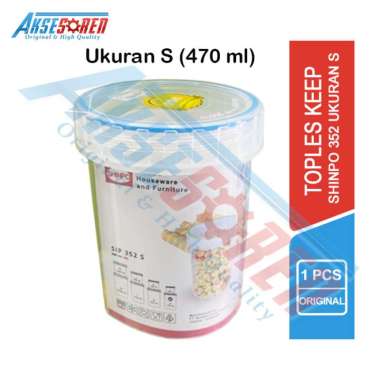 Aksesoren Toples Tabung Keep 1 Pcs [Shinpo 352 Uk S/M/L/XL] / Tempat Simpan Kue Kedap Udara / Box Pe