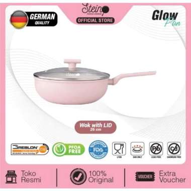 Stein Glow Pan Wok Pan 26 cm / Wok Pan Stein Cookware / Wok Pan 26 cm Pink