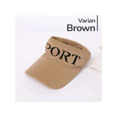 Goto Megan Sport Cap Topi Golf Senam Olahraga Wanita Katun Elastis BROWN