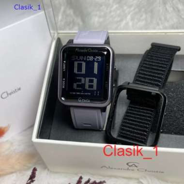 Original 100%!! Alexandre Christie AC 9344 / AC9344 Purple +Strap Kanvas Garansi Resmi 1 tahun
