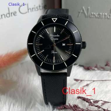 Original 100%!! Alexandre Christie Wanita AC 5002 / AC5002 Full Black Garansi Resmi 1 Tahun