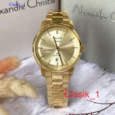 Original 100%!! Jam Alexandre Christie Wanita AC 1030 AC1030 Full Gold garansi Resmi 1 Tahun