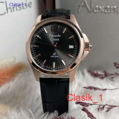 Original 100%!! Alexandre Christie Wanita AC 1031 AC1031 Kulit Rosegold Black garansi Resmi 1 Tahun