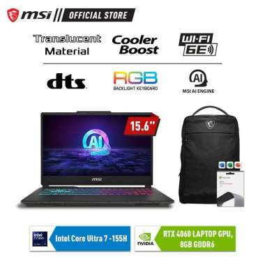 MSI CYBORG 15 AI A1VFK Ultra 7 155H RTX4060 16GB 1TB SSD W11 OHS