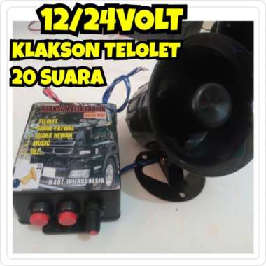 KLAKSON TELOLET ELEKTRIK 20 SUARA BUS TRUK CARRY DLL 12/24 VOLT