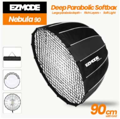 EZMODE Nebula Softbox 90cm Parabolic Quick Softbox Bowen with Grid