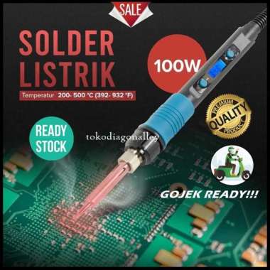 Solder 100 Watt Solder Listrik Digital LCD Adjustable Temperature