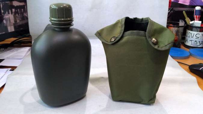 Veples - Peples - Veldples - Botol Air Minum TNI Hijau
