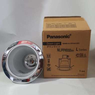 Fiting Lampu Downlight Panasonic Plafon 4 inch silver