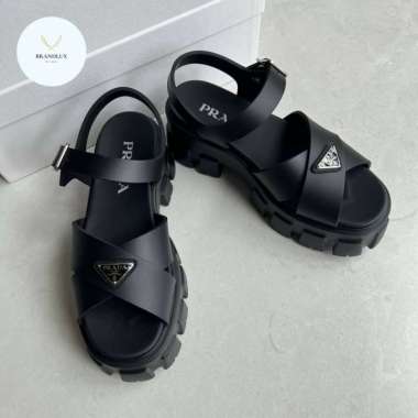 Prada monolith platform rubber sandal - 100% Authentic 37