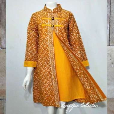 TUNIK KOIN MADHANI GARUTAN 01 JUMBO LD 120 LD 125 LD 130 LD 135 LD 140 | DRESS BATIK WANITA LD 135 K