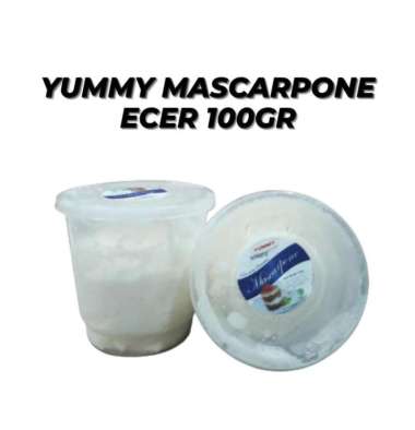 YUMMY MASCARPONE CHEESE ECER 100GR DLM CUP,CREAM KEJU CAMPURAN CAKE DL