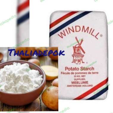 WINDMILL POTATO STARCH/TEPUNG PATI KENTANG PACKING 250GR
