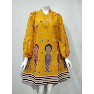 DRESS ASOKA TUNIK BATIK BUSUI FRIENDLY L Kuning konde