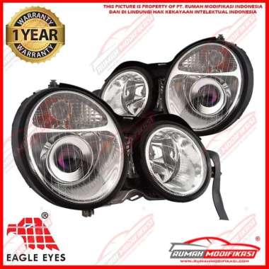 HEADLAMP - BENZ W210 1999-2002 - EAGLEEYES - PROJECTOR - CHROME