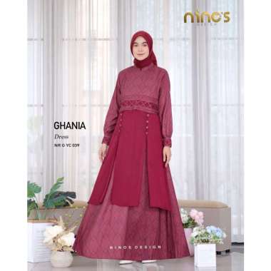 Ghania Dress Ninos Design MAROON