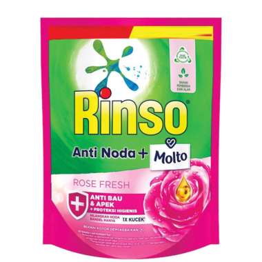 Promo Harga Rinso Liquid Detergent + Molto Pink Rose Fresh 1500 ml - Blibli