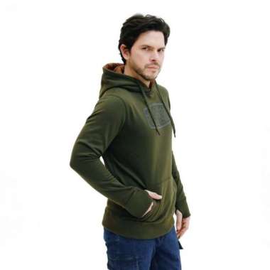 EIGER MICHIGAN HOODIE NONZIP SWEATER Olive L
