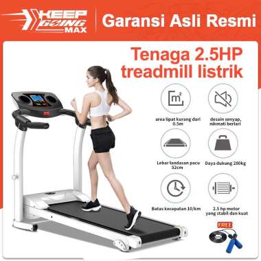 Keep Going Max - Treadmill Elektr dengansandaran-hitam