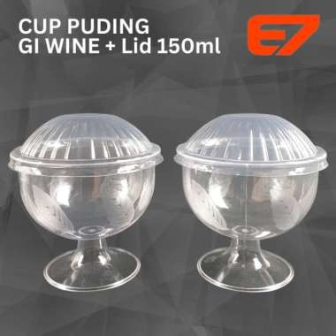 Cup Puding +Tutup 150ml Dessert Jelly Cup Gelas Pesta (420pcs) Multivariasi Multicolor