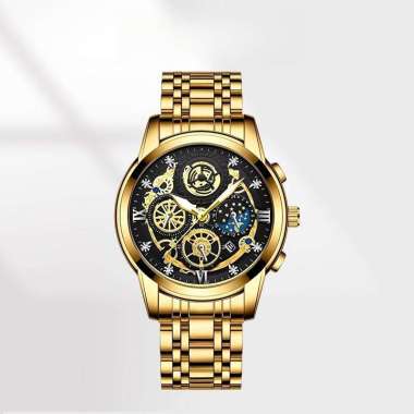 Roston Jam Tangan Pria Anti Air/Jam Tangan Rantai Original Asli Luxury Bisnis Quartz Stainless Steel