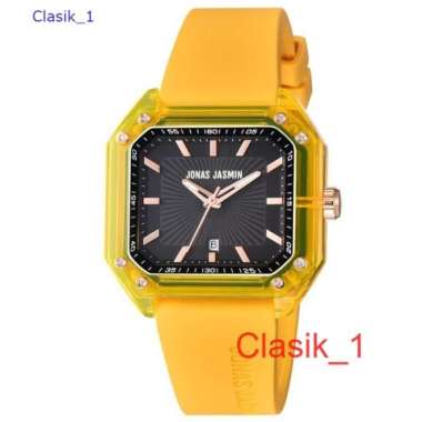 Original 100% Jam Tangan Wanita Jonas Jasmin Analog tali karet Kuning