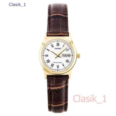 Original 100%!! CASIO LTP-V006GL-7BUDF Jam Tangan Wanita Analog Kulit