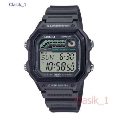 Original 100%!! CASIO WS-1600H-8AVDF Jam Tangan Pria Digital WS1600H